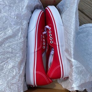 BRAND NEW Red Vans (NWT & Box)